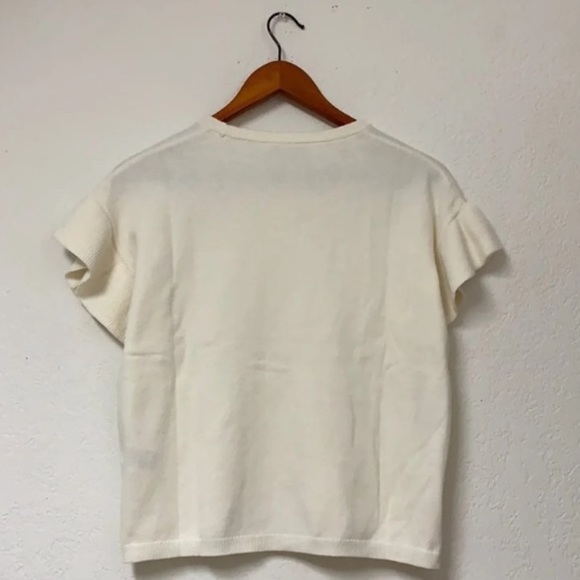 Madewell Ruffle Sleeve Sweater Tee XS - Picture 5 of 8